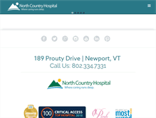 Tablet Screenshot of northcountryhospital.org